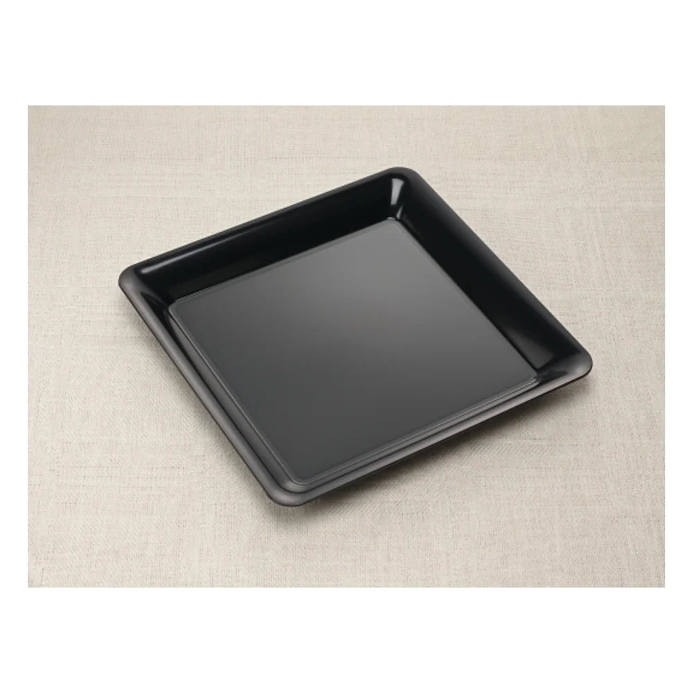 Conserve Black Square Tray, 11X11 — 25 Per Case