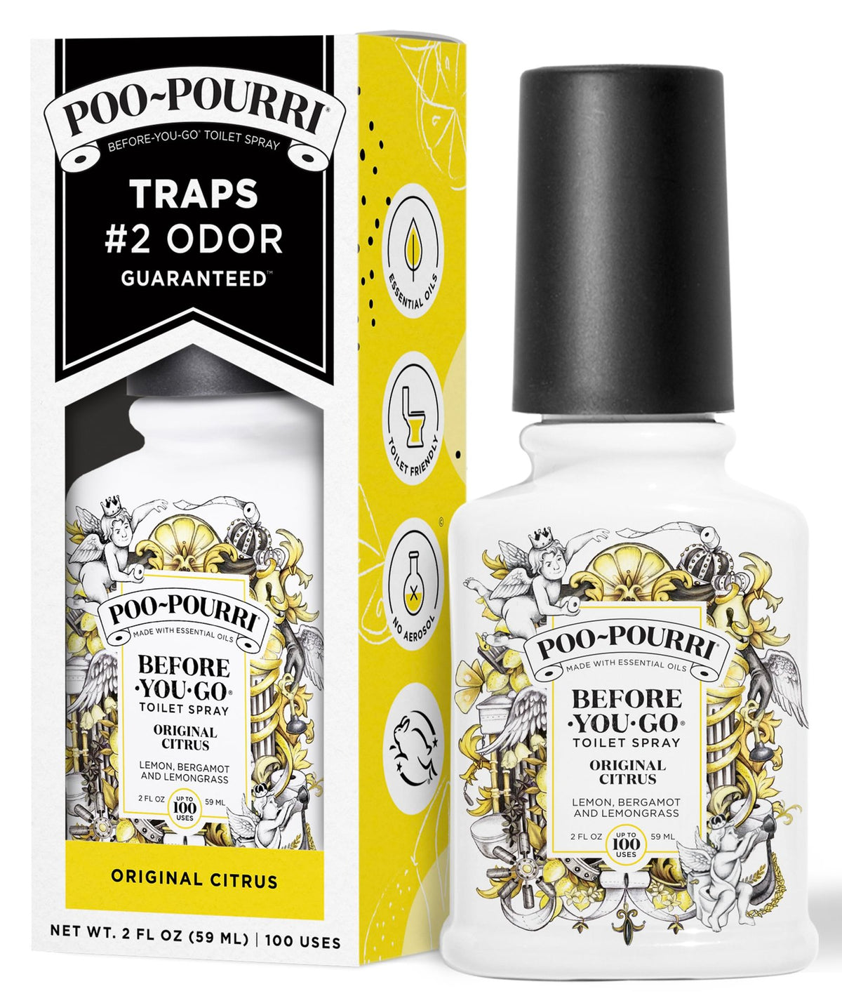 Poo-Pourri Toilet Spray Original Citrus (2 fl oz)/12pk