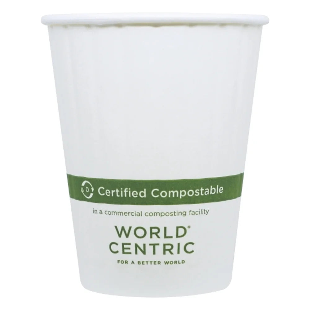 World Centric Paper Compostable Double Wall Hot Cup, 12 Ounce — 25 Per Case