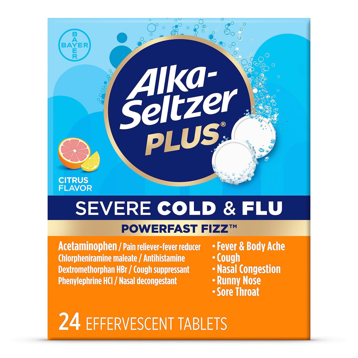 Alka-Seltzer Plus Severe Cold & Flu Tablets (24 Count)/30pk