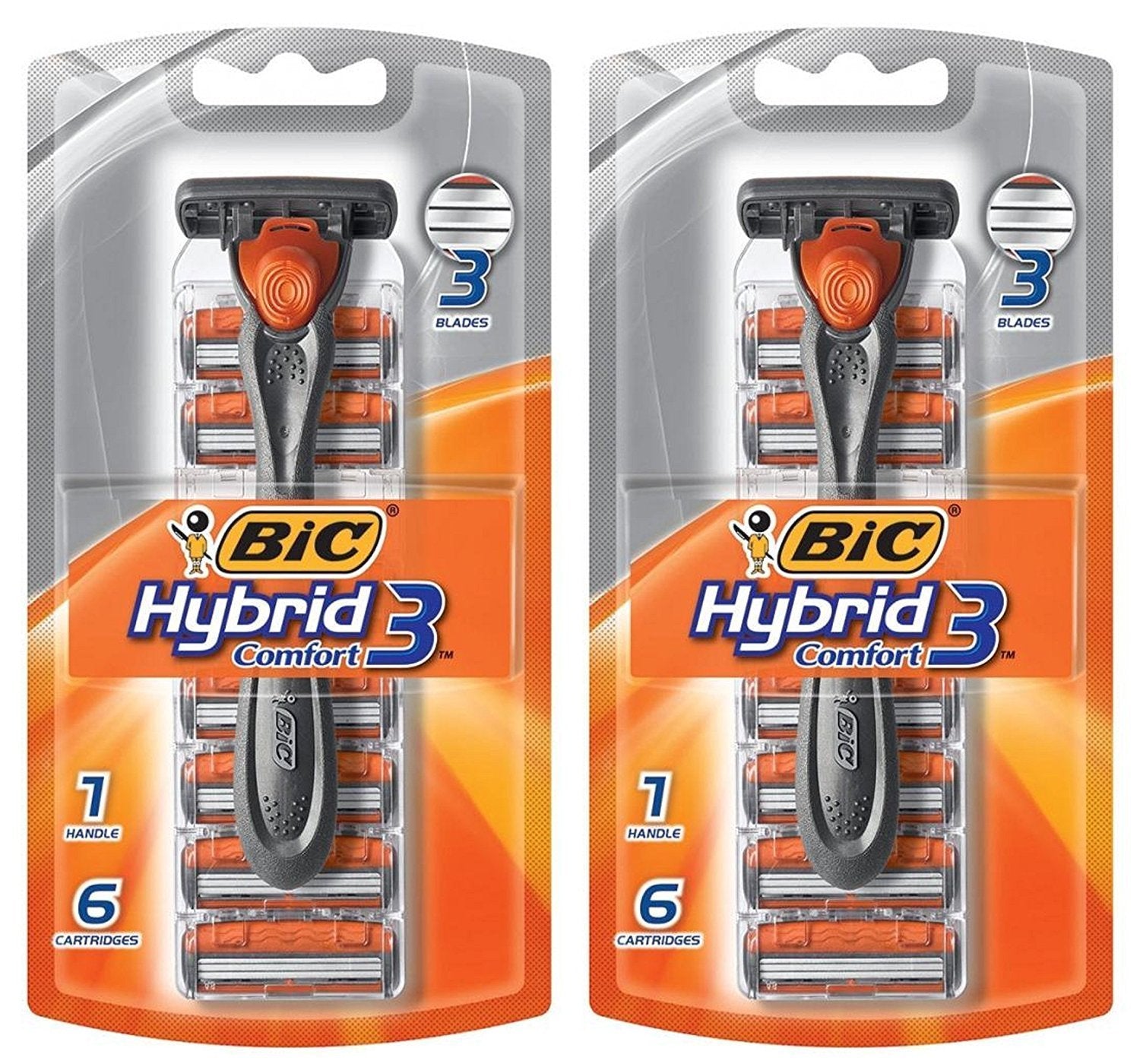 BIC Hybrid Advance Shaver System for Men (6 Count, 2 Pack)/72pk