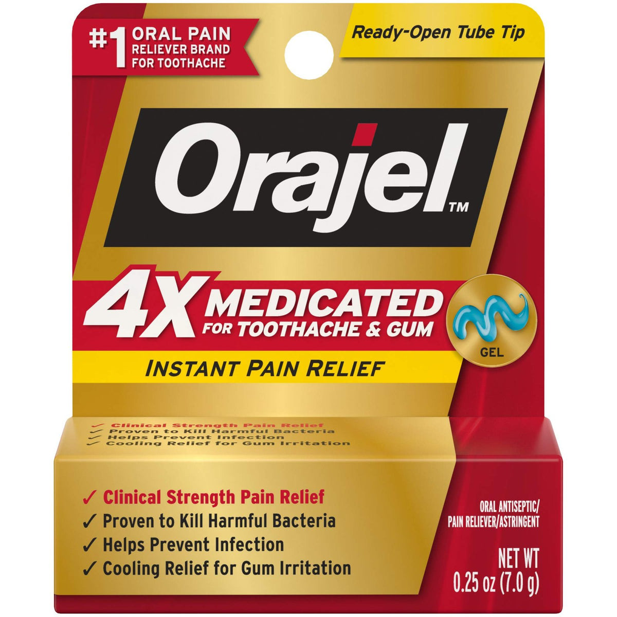 Orajel Pain Gel (0.25 oz)/24pk