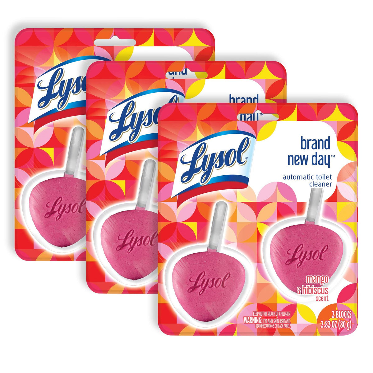 Lysol Automatic Toilet Bowl Cleaner Mango & Hibiscus (2 Count, 3 Pack)/4pk