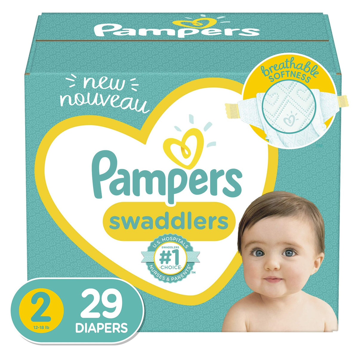 Pampers Swaddlers Diapers Size 2 (29 Count)/4pk