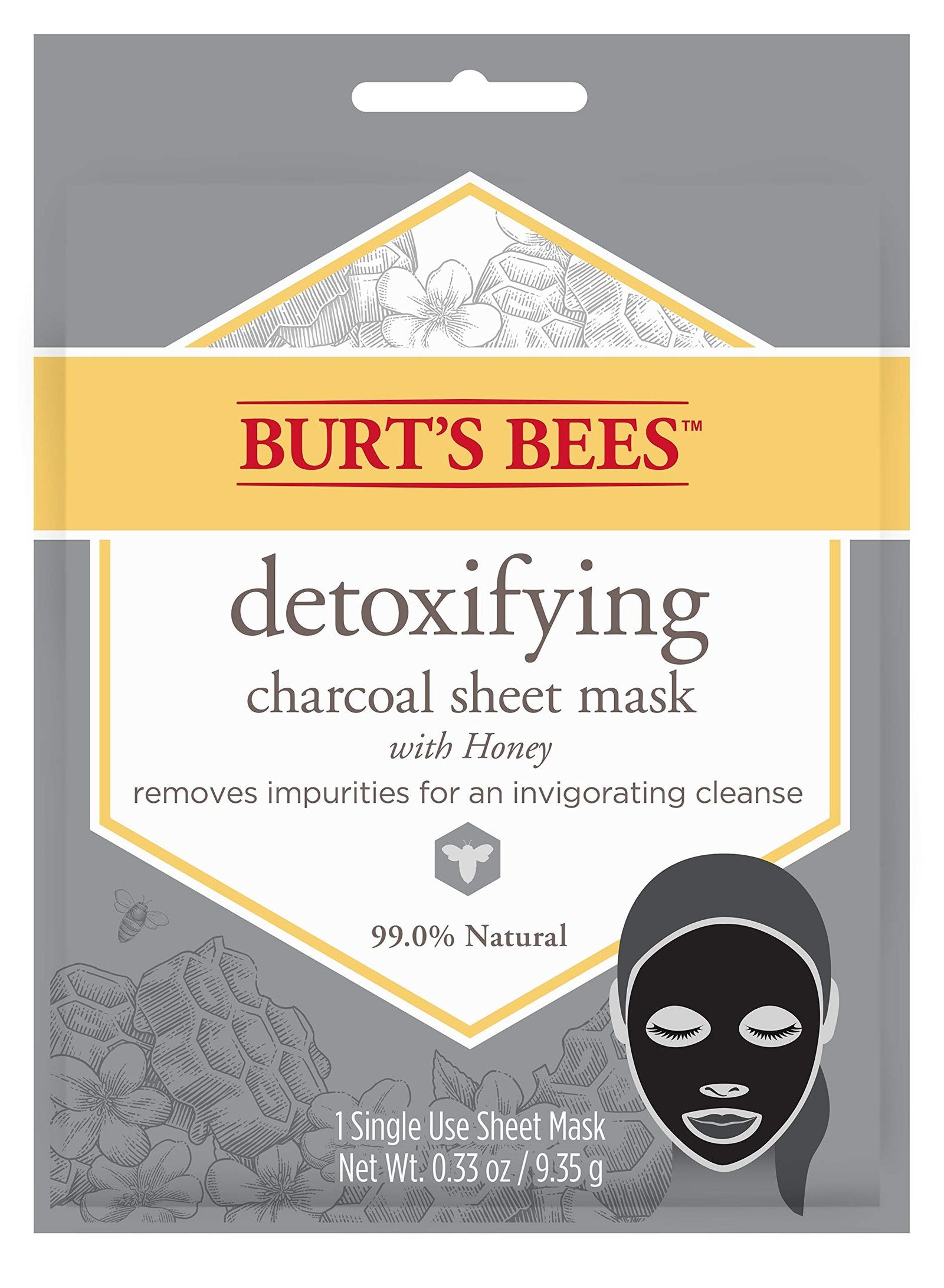 Burt’s Bees Detoxifying Charcoal Sheet Mask (1 Count)/48pk