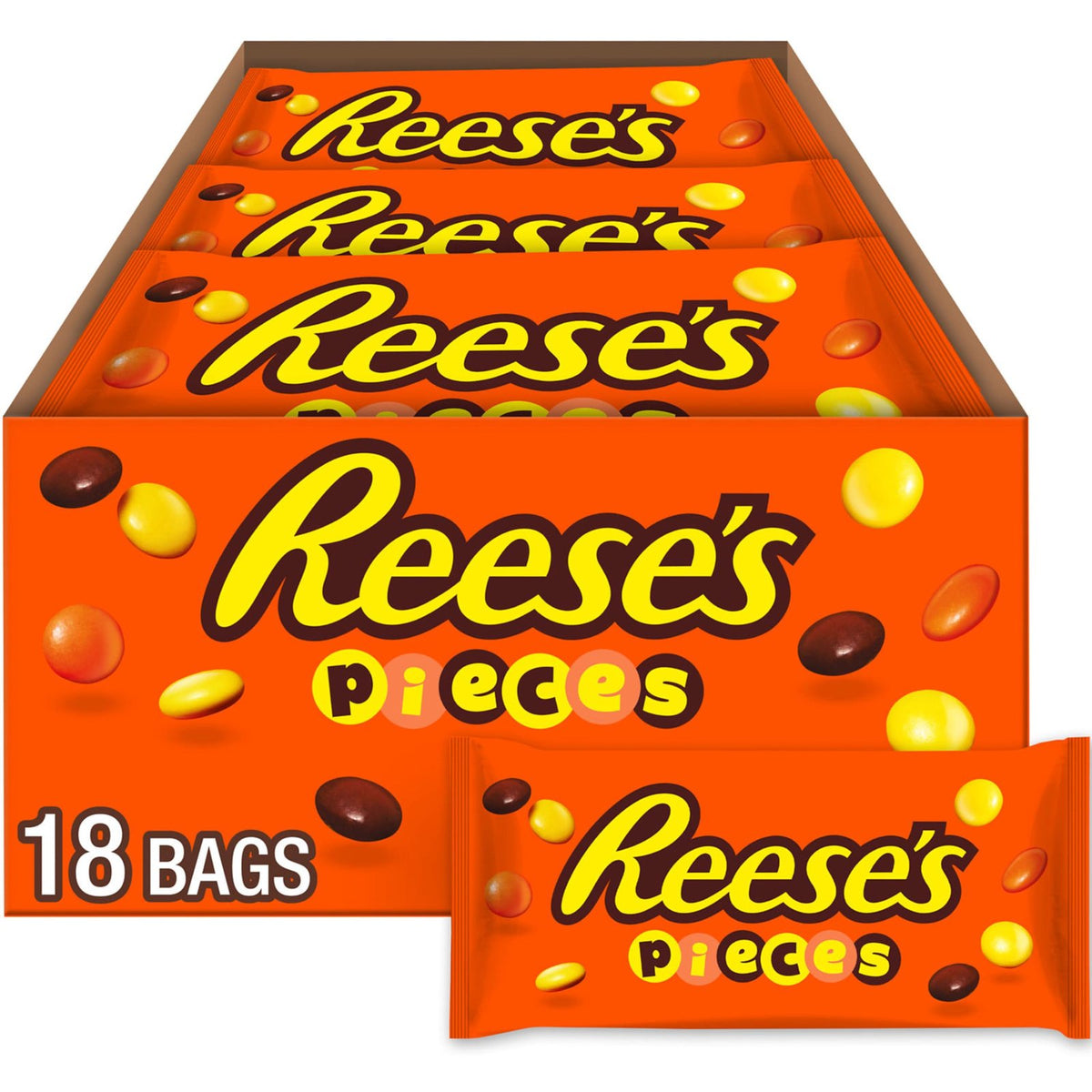 Reese's Pieces Peanut Butter Candy (1.53 oz, 18 Pack)/324pk