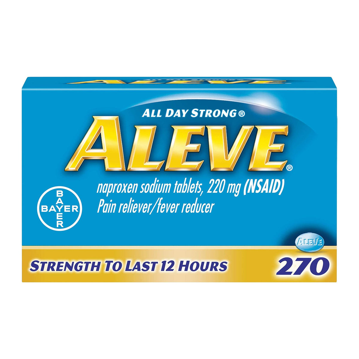 Aleve Pain Reliever Caplets 220 mg (270 Count)/24pk
