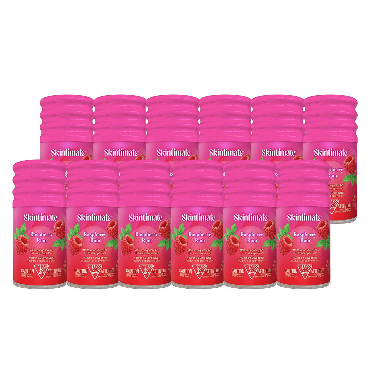 Skintimate Shave Gel Raspberry Rain (2.75 oz, 12 Pack)/12pk