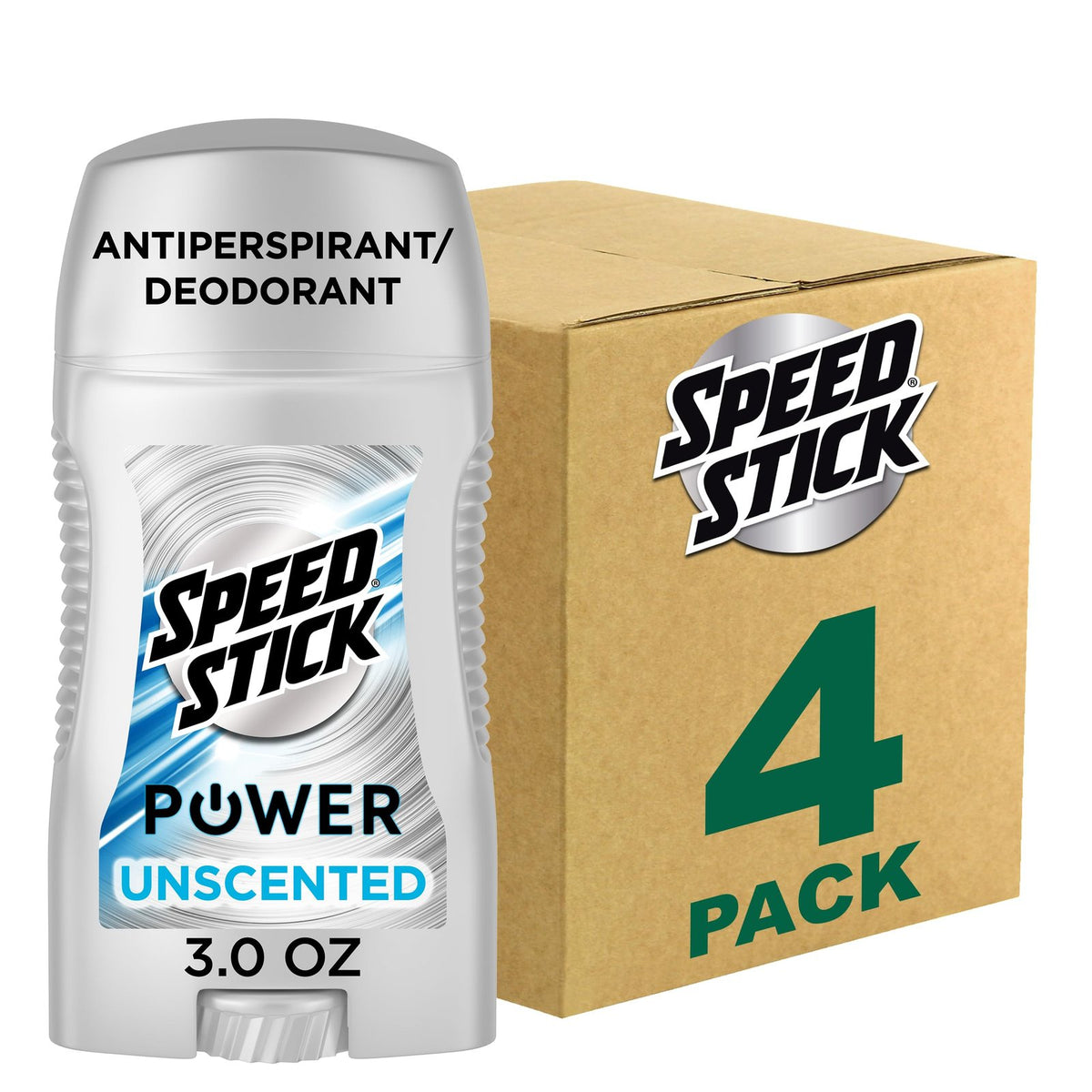 Speed Stick Antiperspirant Deodorant Unscented (3 oz, 4 Pack)/12pk