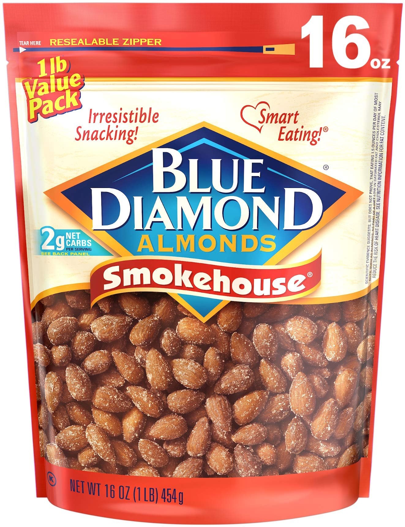 Blue Diamond Almonds, Smokehouse (16 oz)/6pk