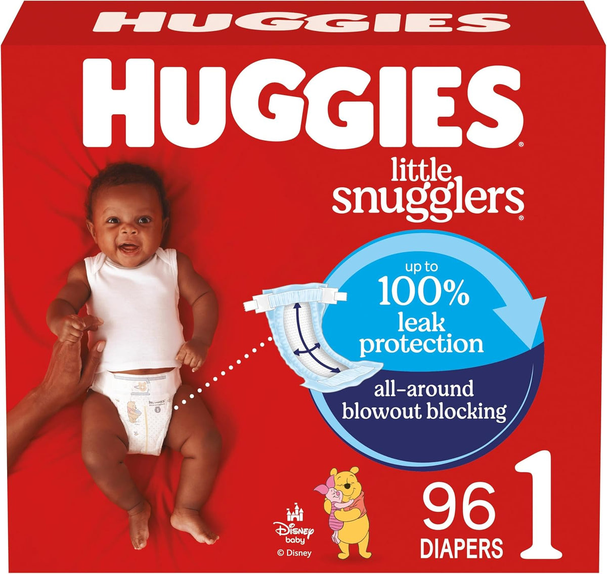 Huggies Giga Lil Snug Sz1 96 ct — Case of 1