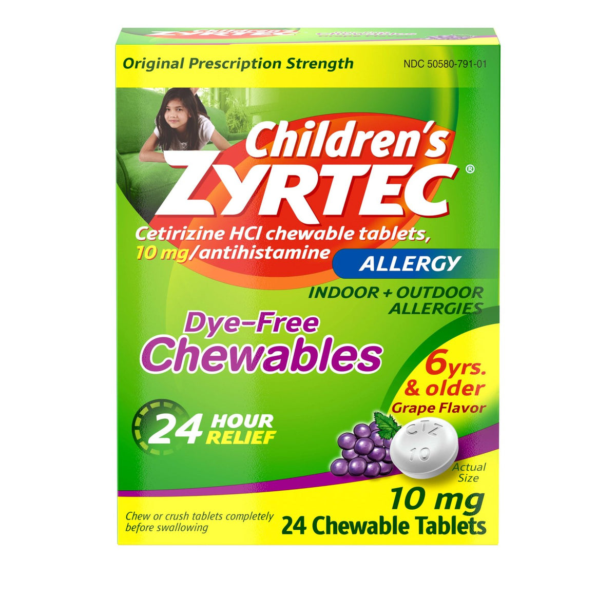 Zyrtec Children's Chewables Grape (24 Count)/24pk