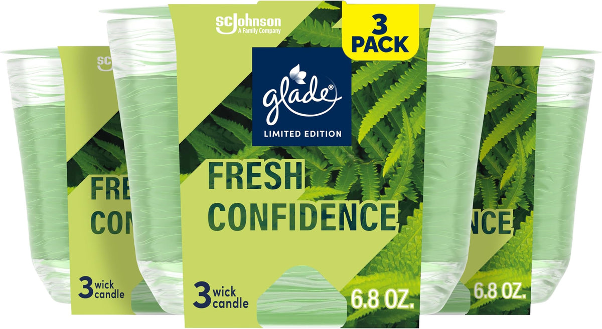 Glade LTO Fresh Confidence Candle, 6.8 oz — 3 Per Case