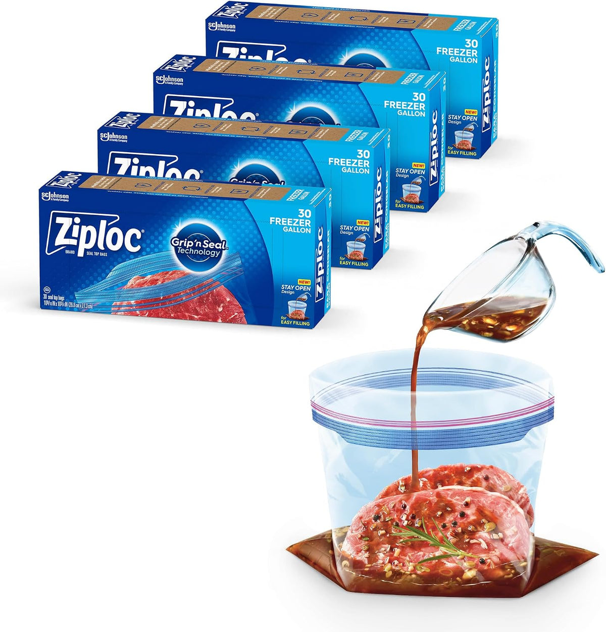 Ziploc Suso Freezer Gallon, 30 ct — 1 Per Case