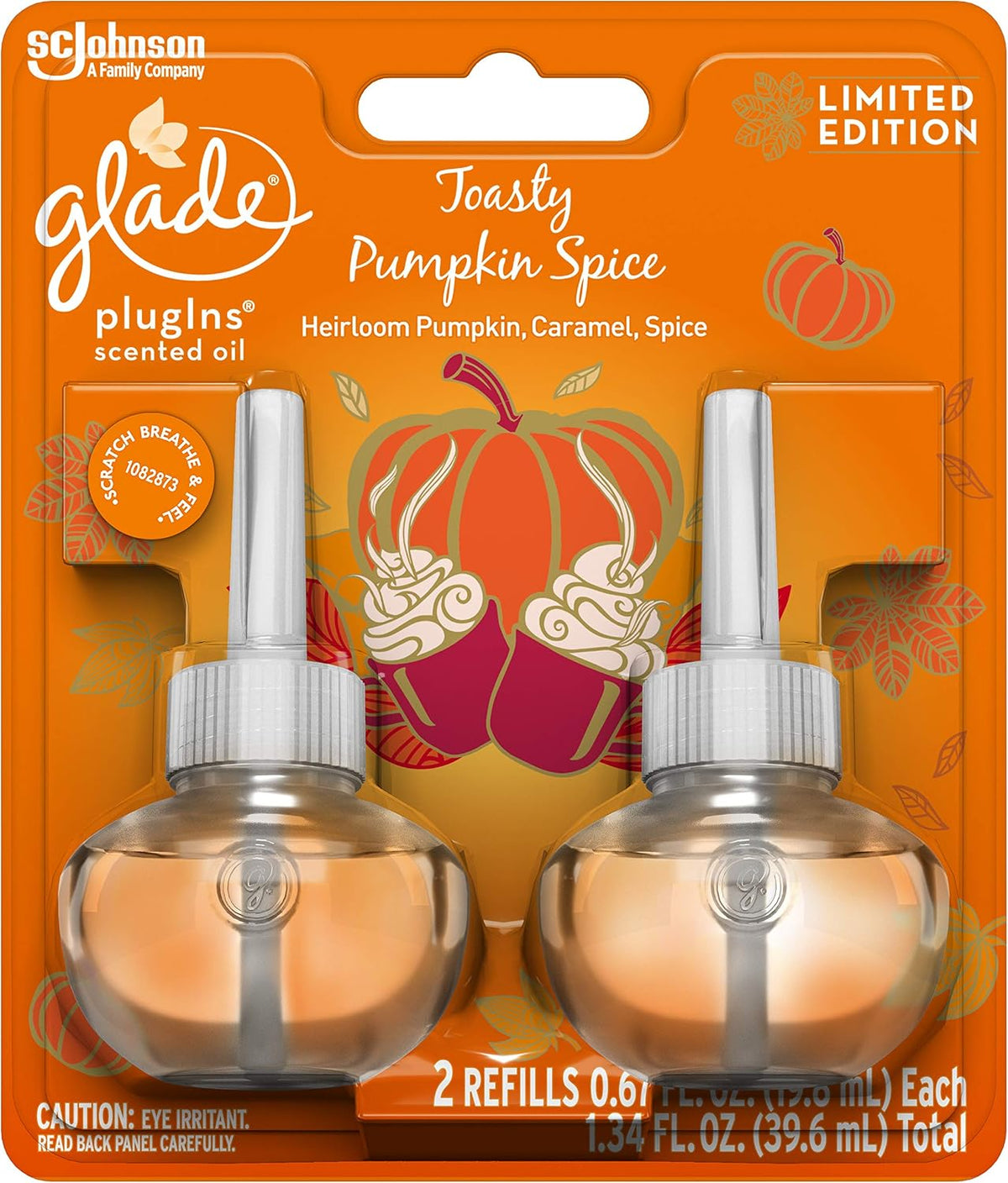 Glade Piso 2CT Refills LTO Pumpkin & Ginger, 1.34OZ — 6 Per Case