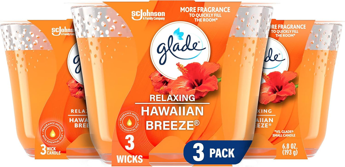 Glade Hawaiian Breeze Candle, 6.8 oz — 3 Per Case