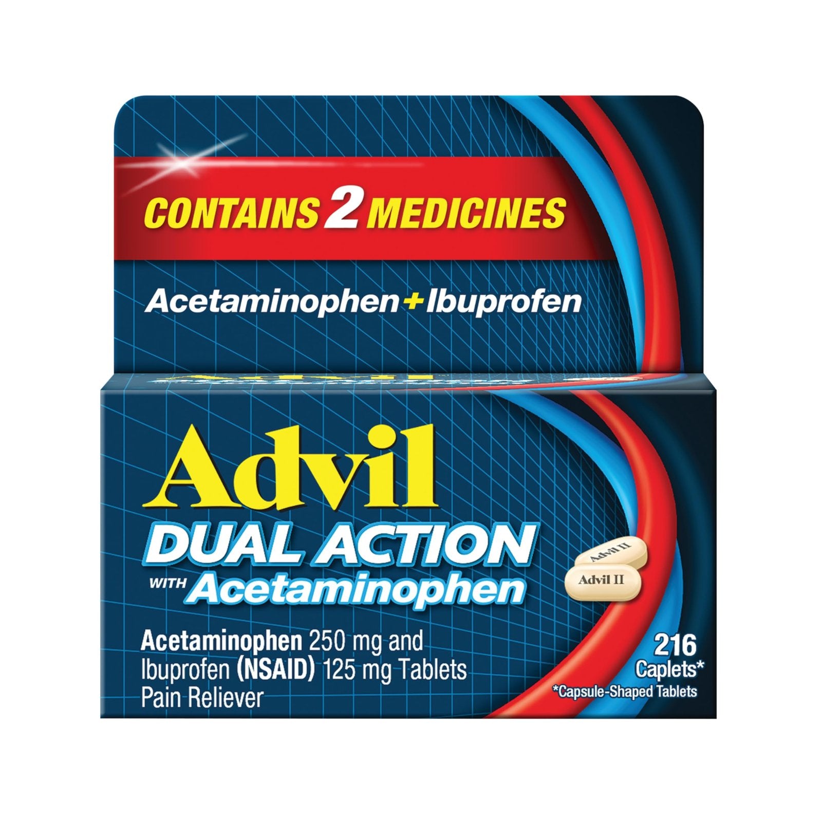Advil Dual Action Caplets (216 ct)/36pk