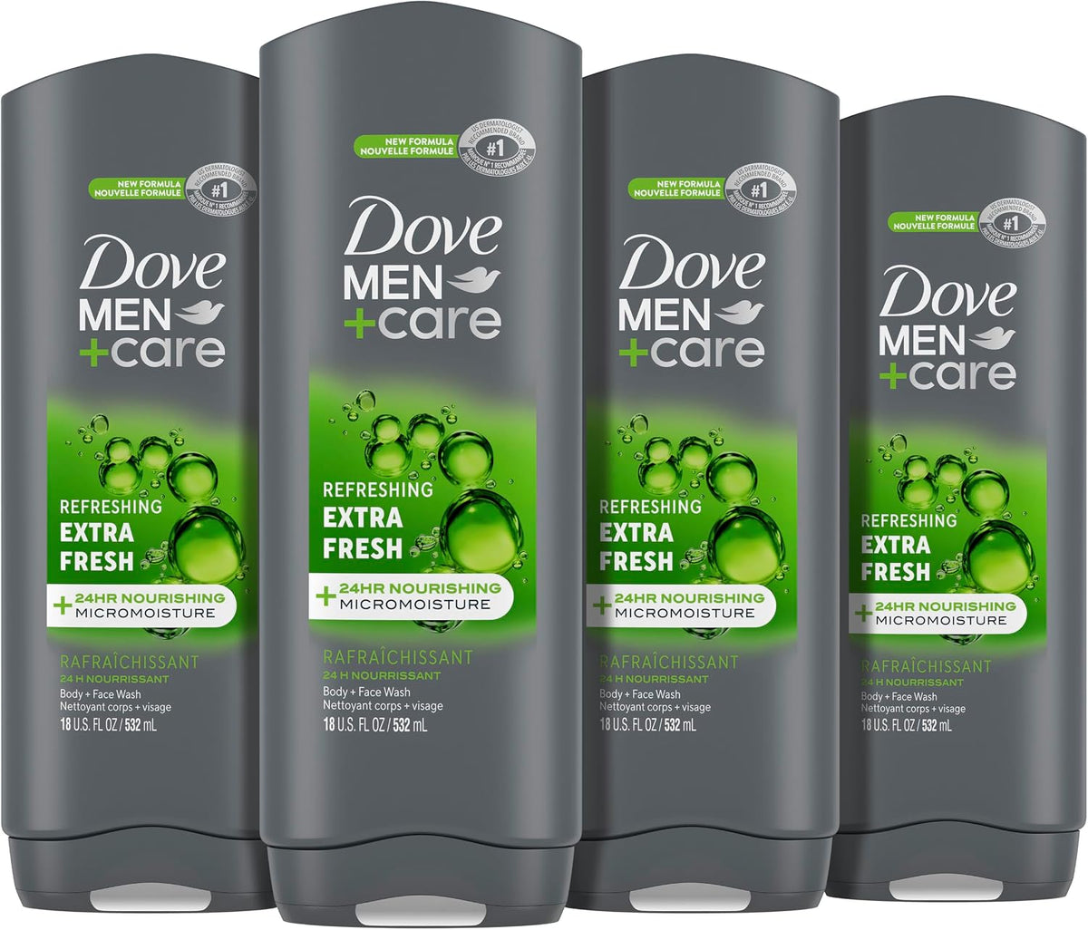 Dove Men+Care Lime + Avocado Oil Body Wash, 18 oz — 4 Per Case