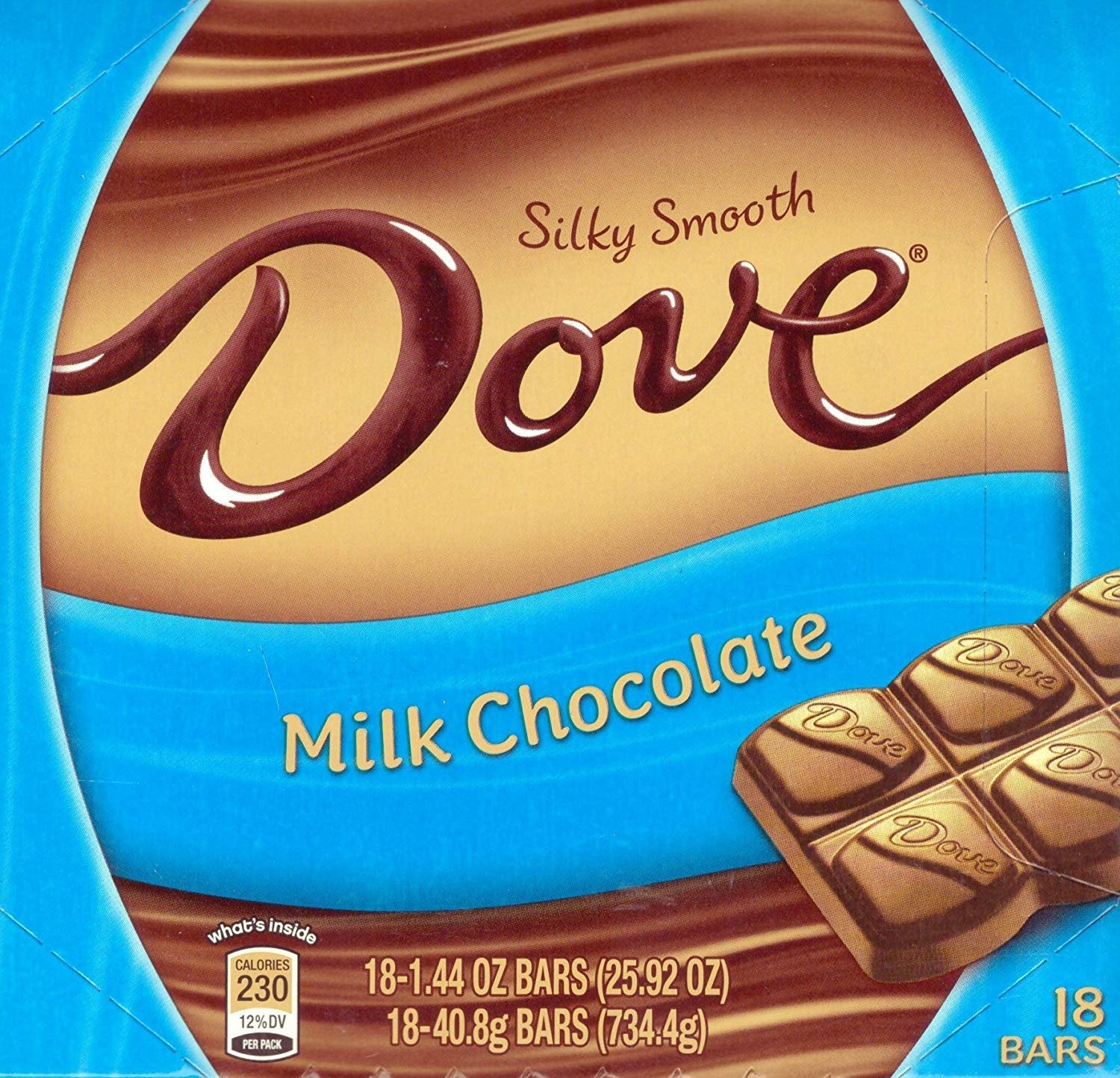 Dove Milk Chocolate Bars (Pack of 18)/216pk