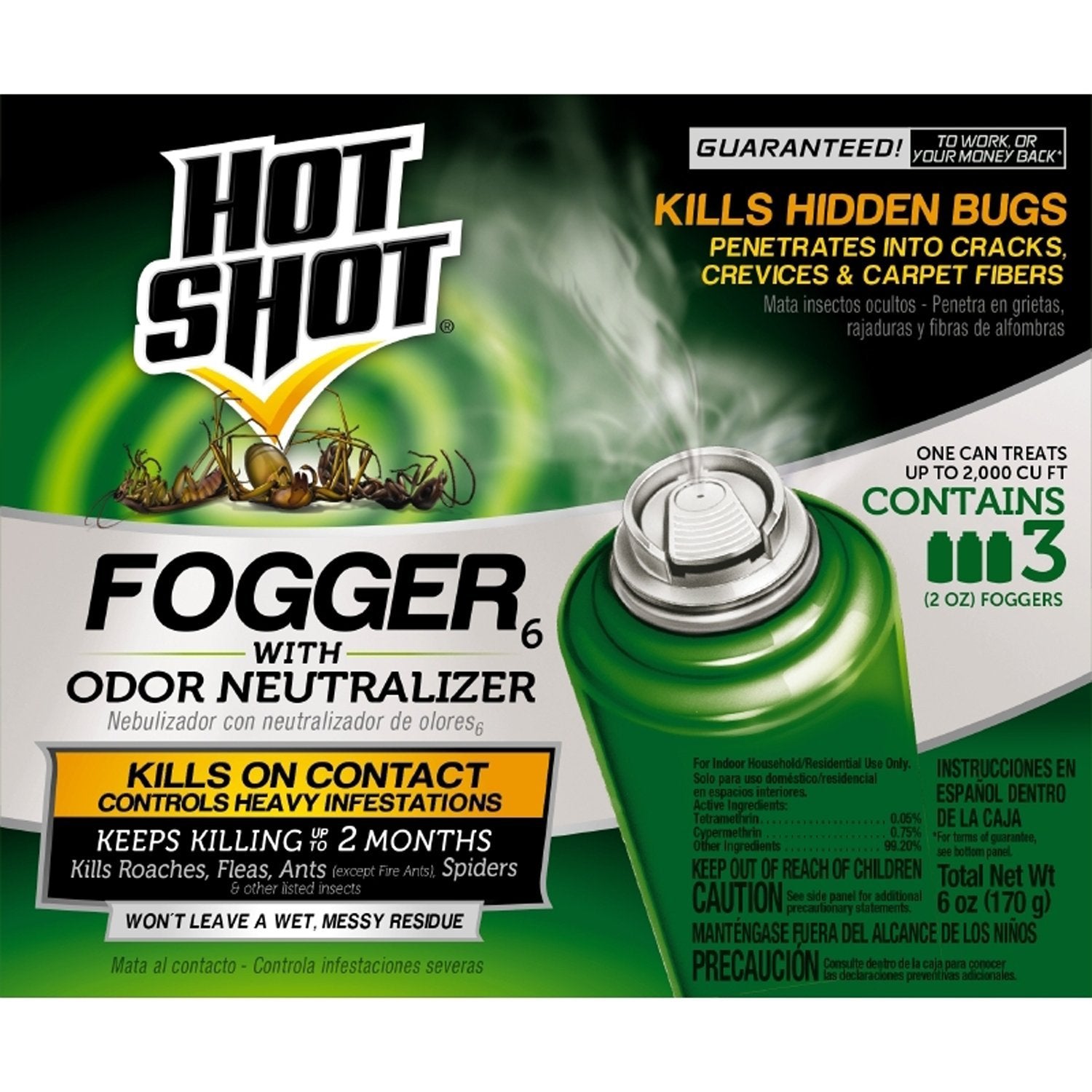 Hot Shot Indoor Fogger (2 oz, 3 ct)/12pk