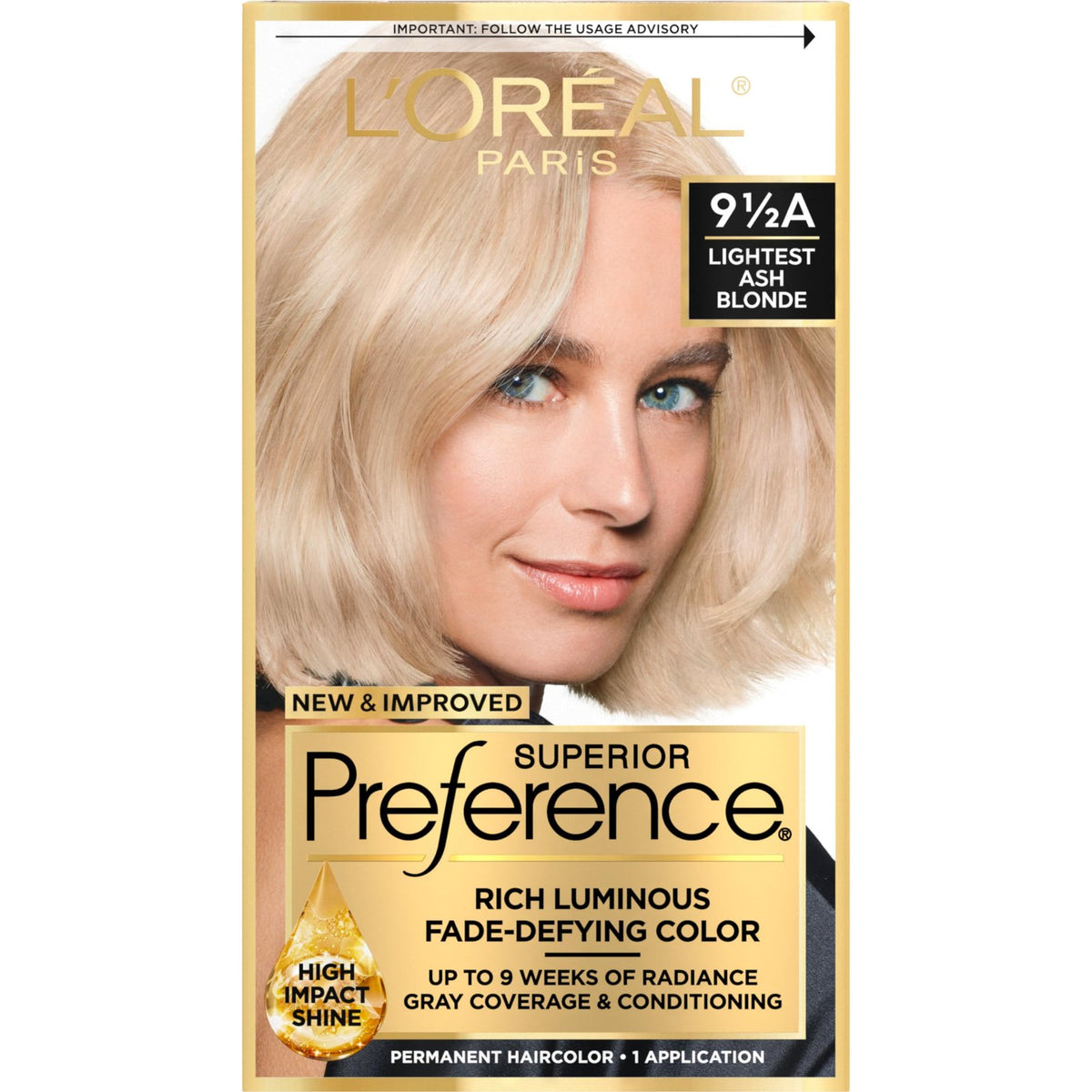 L'Oreal Hair Color (Lightest Ash Blonde)/12pk