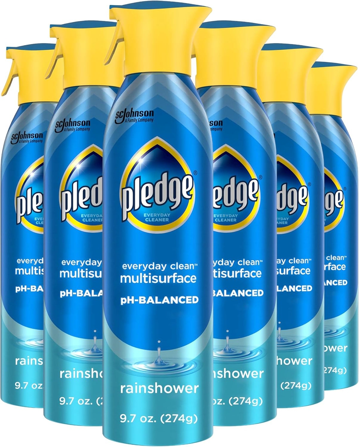 Pledge Multi-Surface Spray Cleaner Rainshower, 9.7 oz — 6 Per Case