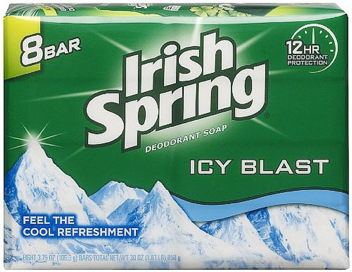 Irish Spring Icy Blast Bar Soap (3.75 oz, Pack of 3)/9pk