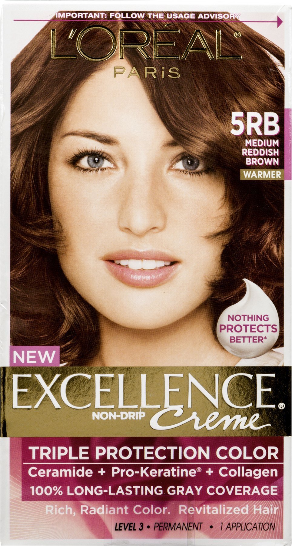 L'Oréal Excellence Creme Hair Color Medium Reddish Brown (Pack of 4)/12pk