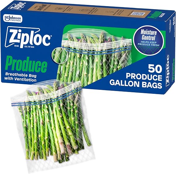 Ziploc Produce Bags, 50ct — 6 Per Case