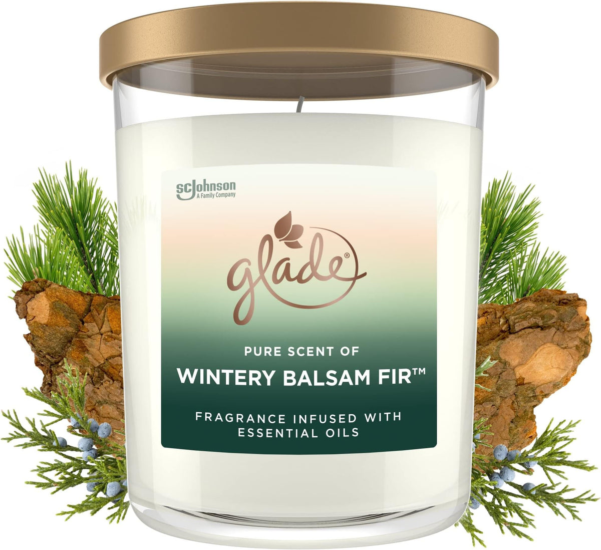 Glade Large Wintery Balsam Fir Candle, 16 oz — 1 Per Case