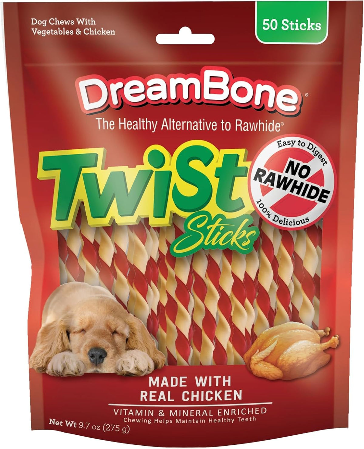 Dreambone 50 pk Dog Twist Treats — Case of 24