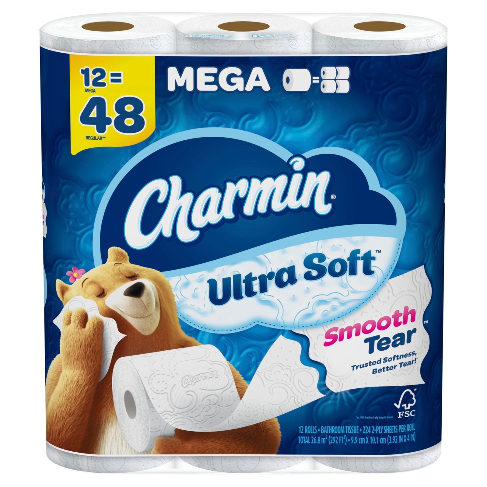 Charmin Ultra Soft Toilet Paper (12 Mega Rolls)/4pk
