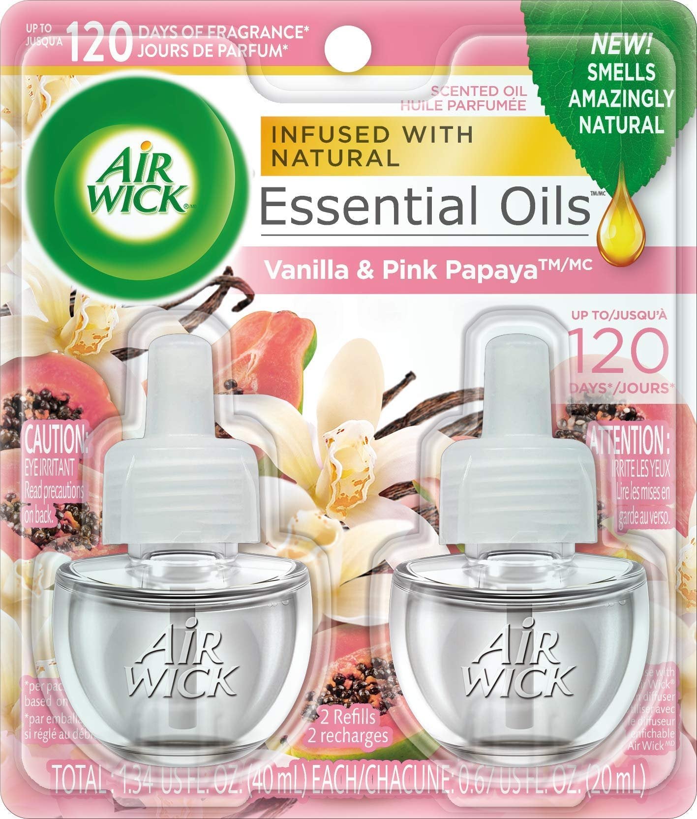 Air Wick Scented Oil Refill Vanilla & Pink Papaya (2 ct)/6pk