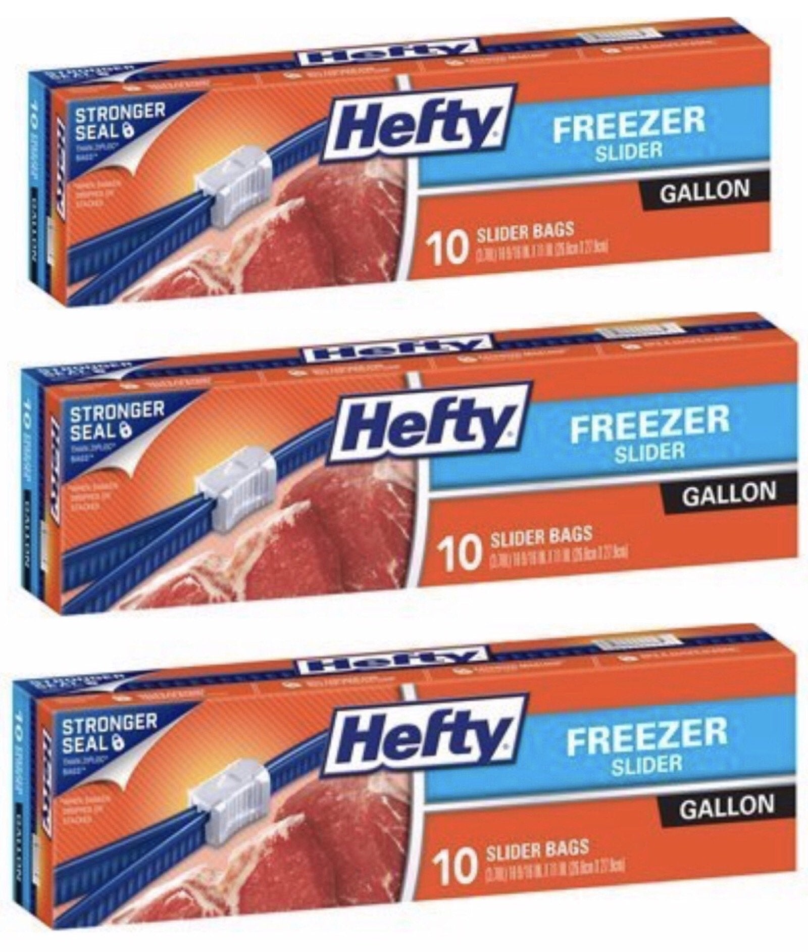 Hefty Slider Gallon Freezer Bags (10 Count, 3 Pack)/9pk