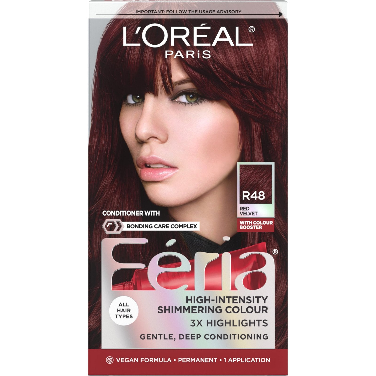 L'Oréal Feria Hair Color Red Velvet R48 (1 Count)/12pk