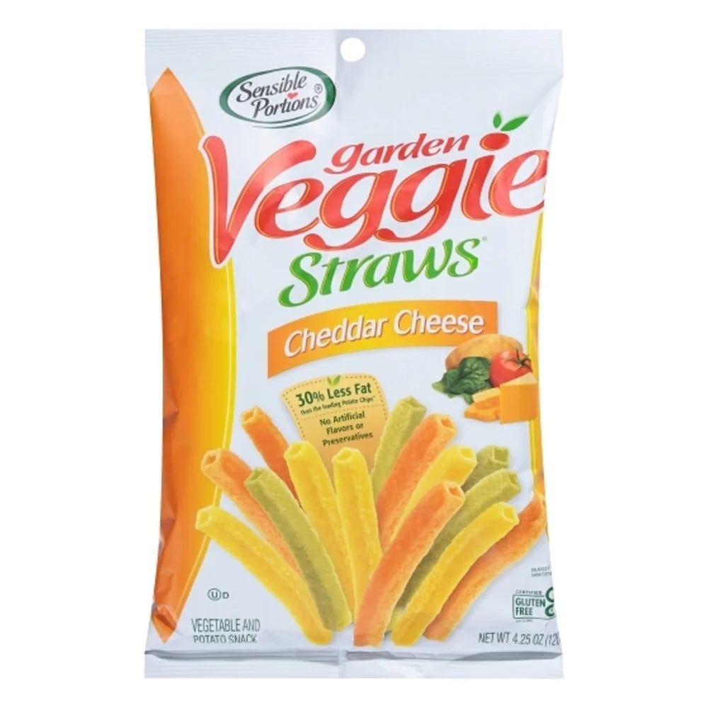 Sensible Portions Veggie Straws Cheddar, 4.25 Ounce — 12 Per Case