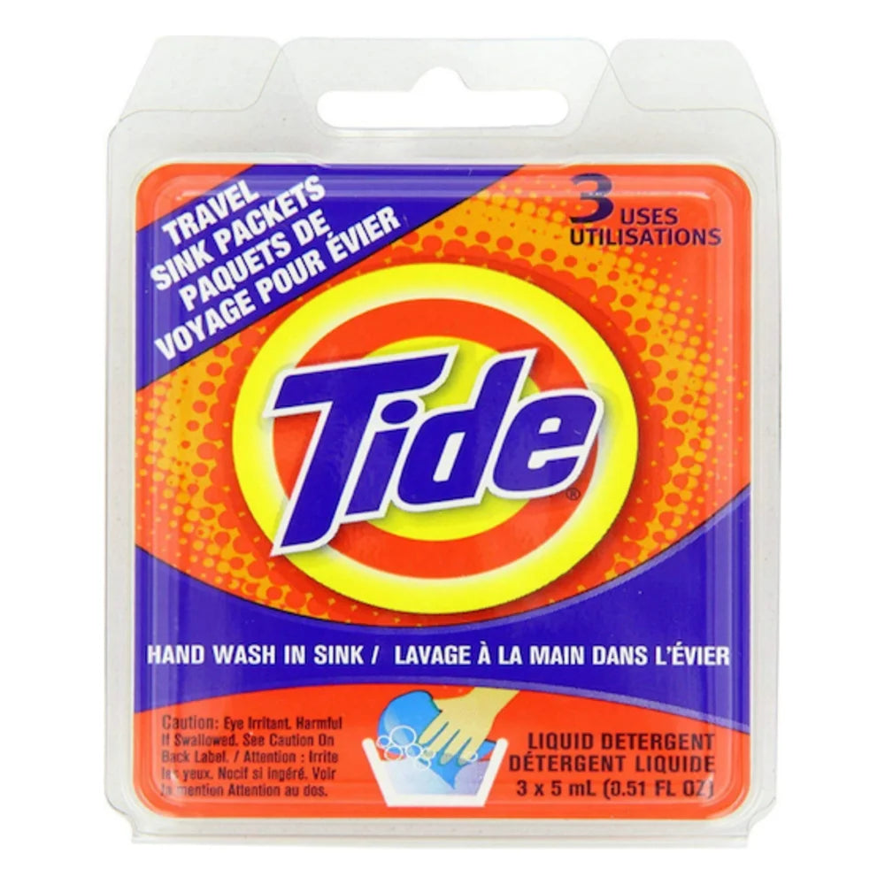 Tide Travel Sink Packets, 3 Count — 24 Per Case