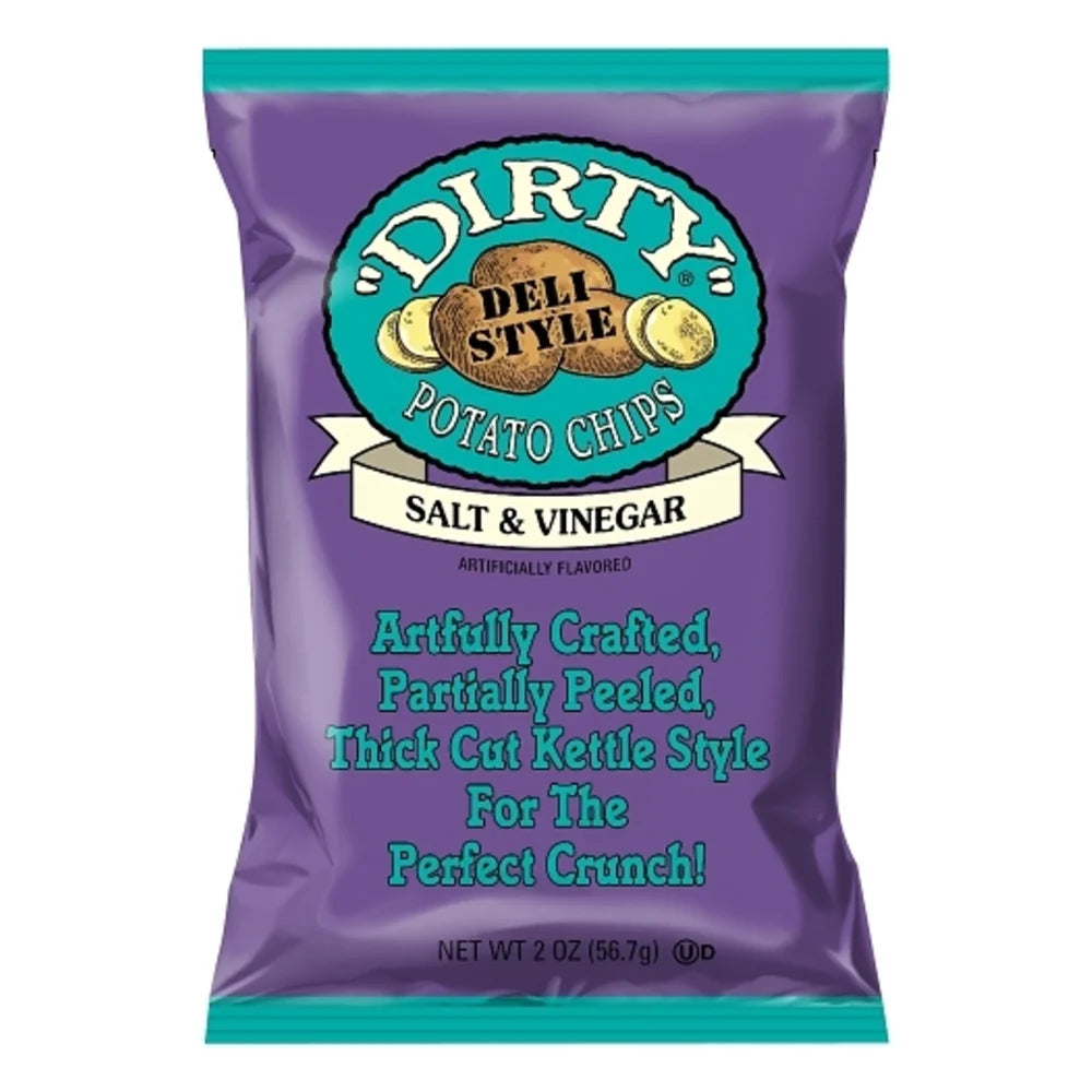 Dirty Sea Salt & Vinegar Potato Chips, 2 Ounce — 25 Per Case