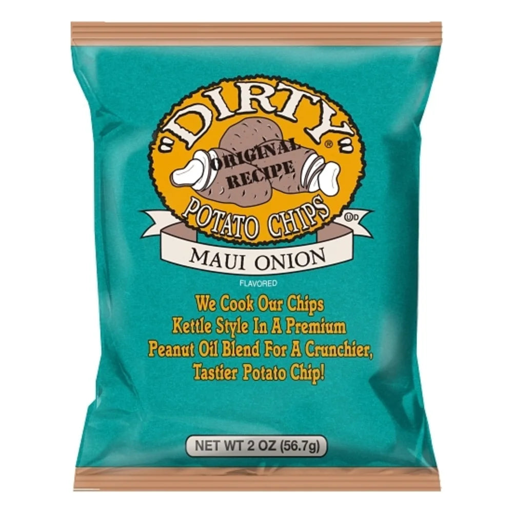 Dirty Maui Onion Potato Chips, 2 Ounce — 25 Per Case