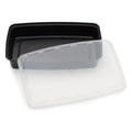 Cubeware Rectangular Black Container With Clear Lid, 48 Ounce — 1 Per Case