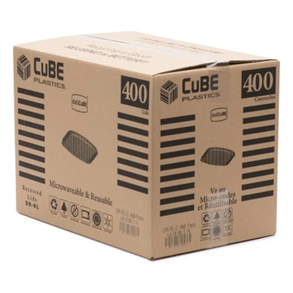 DeliCube Deli Clear Recessed Lid, 400 Count — 1 Per Case
