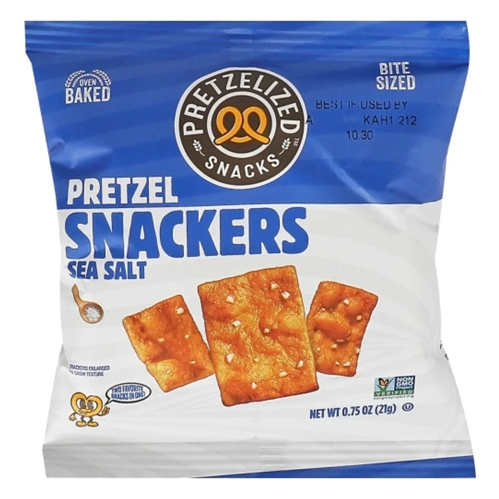 Pretzelized Snacks Sea Salt Snackers, 0.75 Ounce — 80 Per Case