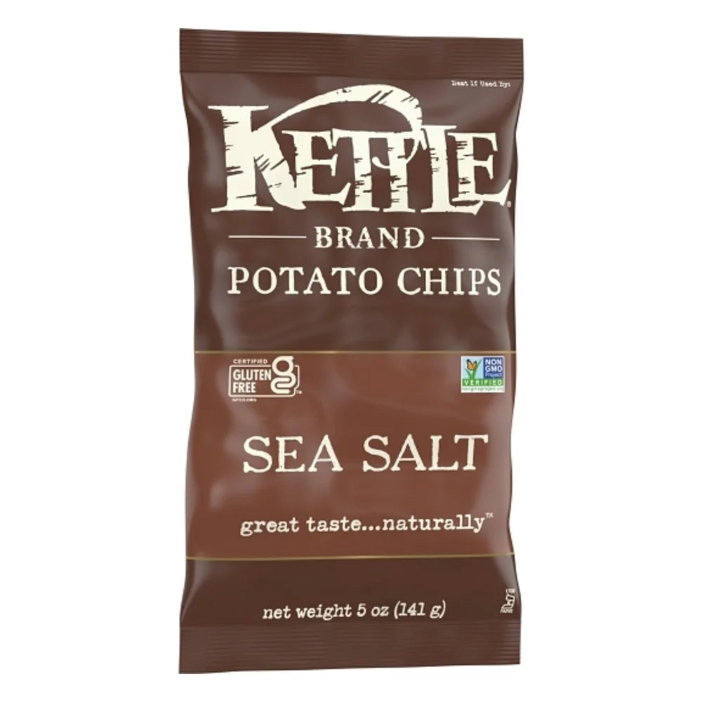 Kettle Foods Potato Chip Sea Salt, 5 Ounce — 15 Per Case
