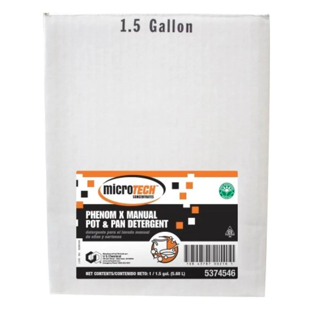 Microtech Phenom X Manual Pot & Pan Detergent, 1.5 Gallon — 1 Per Case