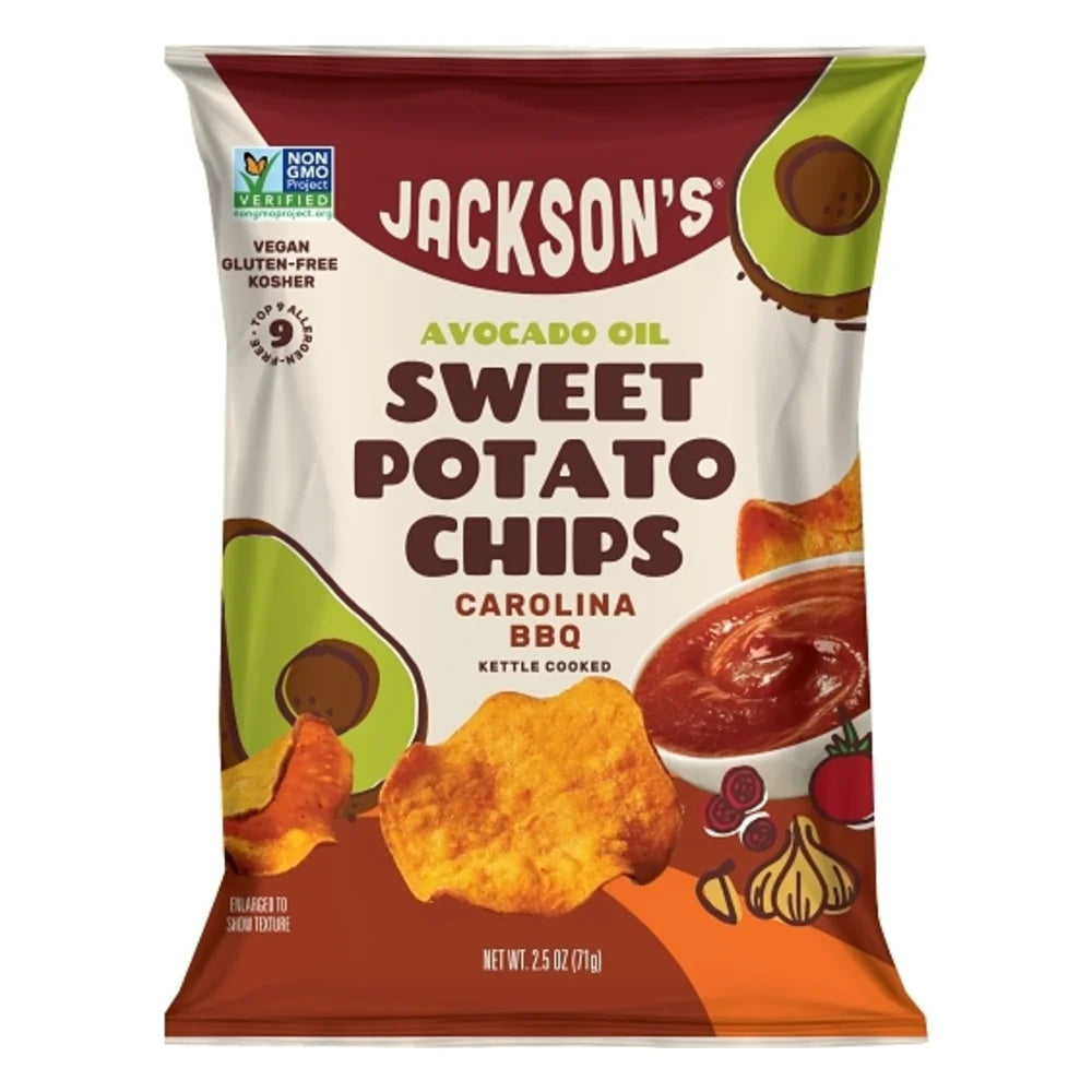 Jackson's Carolina Bbq Sweet Potato Chips, 2.5 Ounce — 8 Per Case