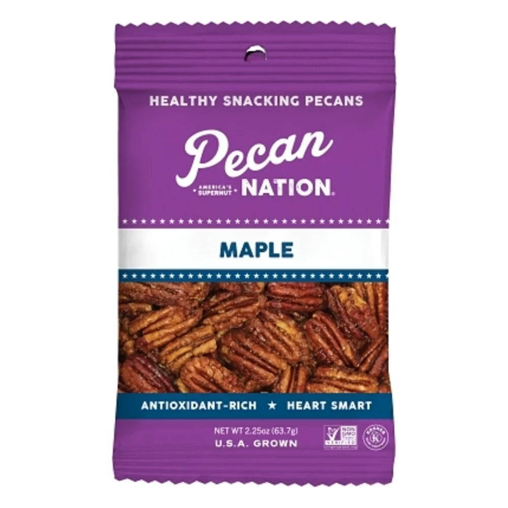 Pecan Nation Maple Pecans, 2.25 Ounce — 24 Per Case