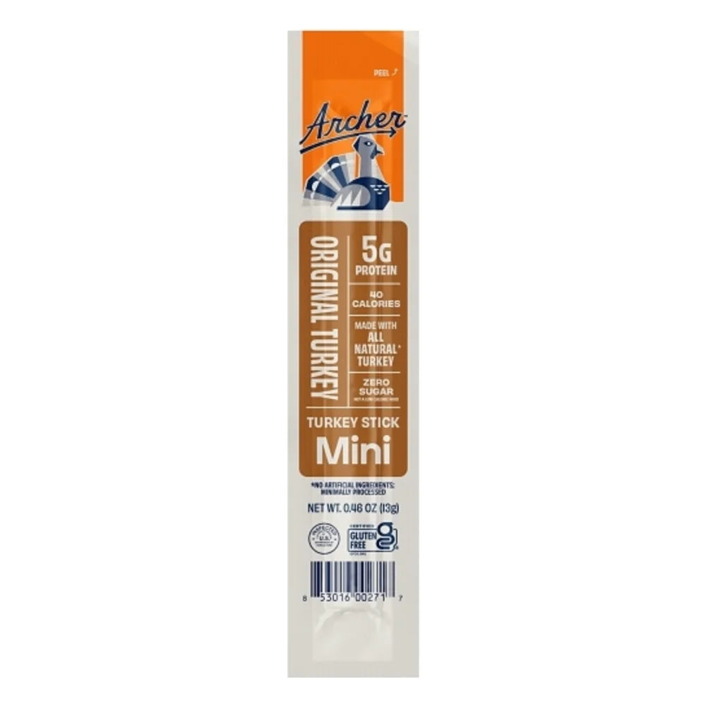 Archer Original Turkey Mini Sticks Laydown Caddy, 0.46 Ounce — 144 Per Case