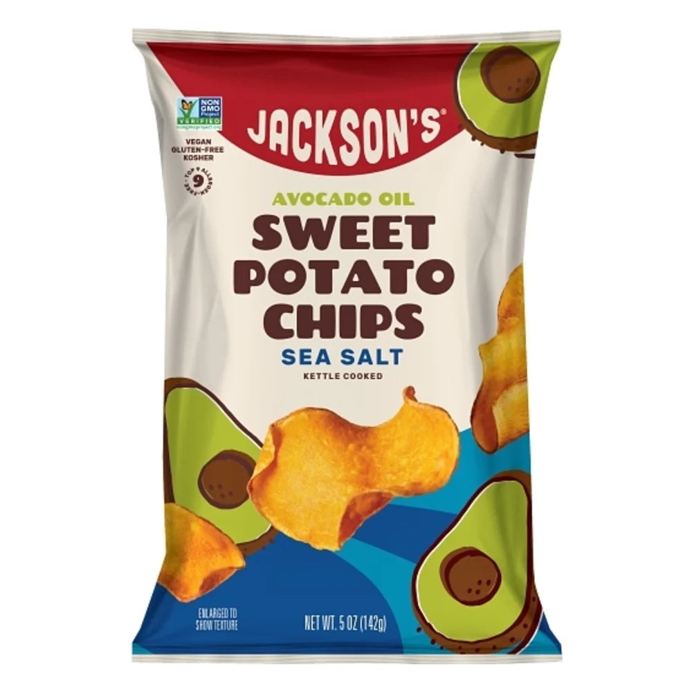 Jackson's Sea Salt Sweet Potato Chips In Avocado Oil, 5 Ounce — 6 Per Case