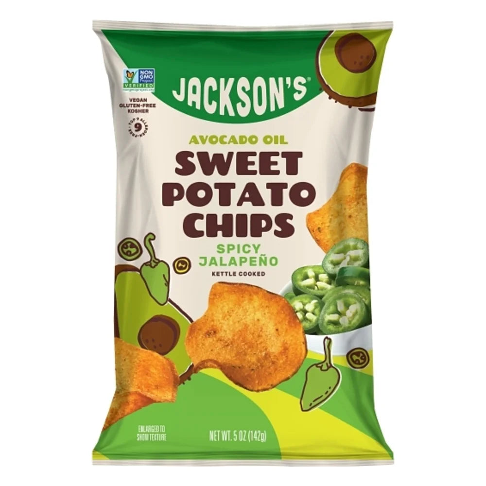 Jackson's Spicy Jalapeno Sweet Potato Chips In Avocado Oil, 5 Ounce — 6 Per Case