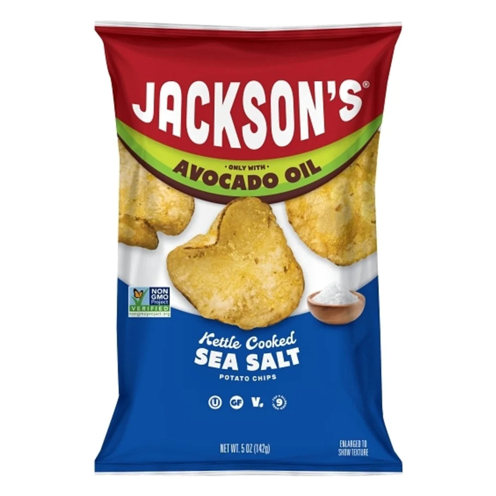 Jackson's Sea Salt Classic Potato Chips In Avocado Oil, 5 Ounce — 6 Per Case